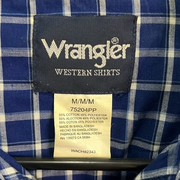 Wrangler Retro Western Long Sleeve size M Pearl snaps - Picture 3 of 5